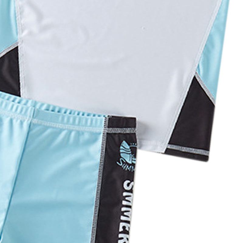 Boys Printed Round Neck Swimwear Set