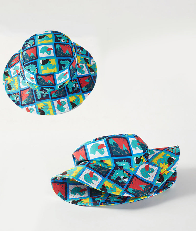 Boys Printed Round Neck Swim Set
