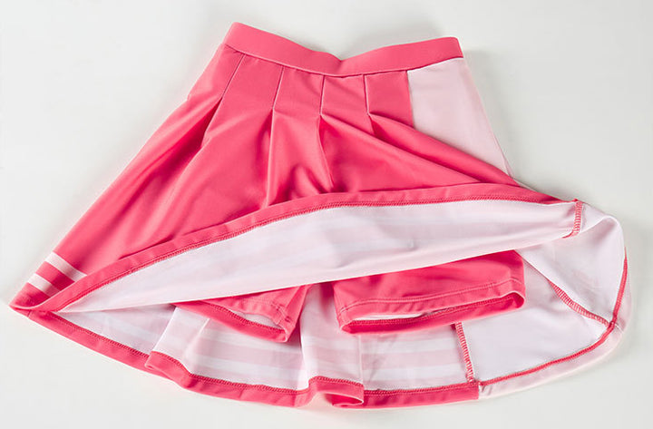 Girls Printed Round Neck Swim Set