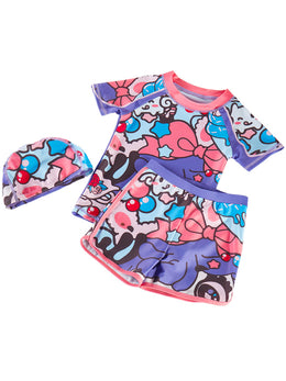 Boys Printed Round Neck Swim Set