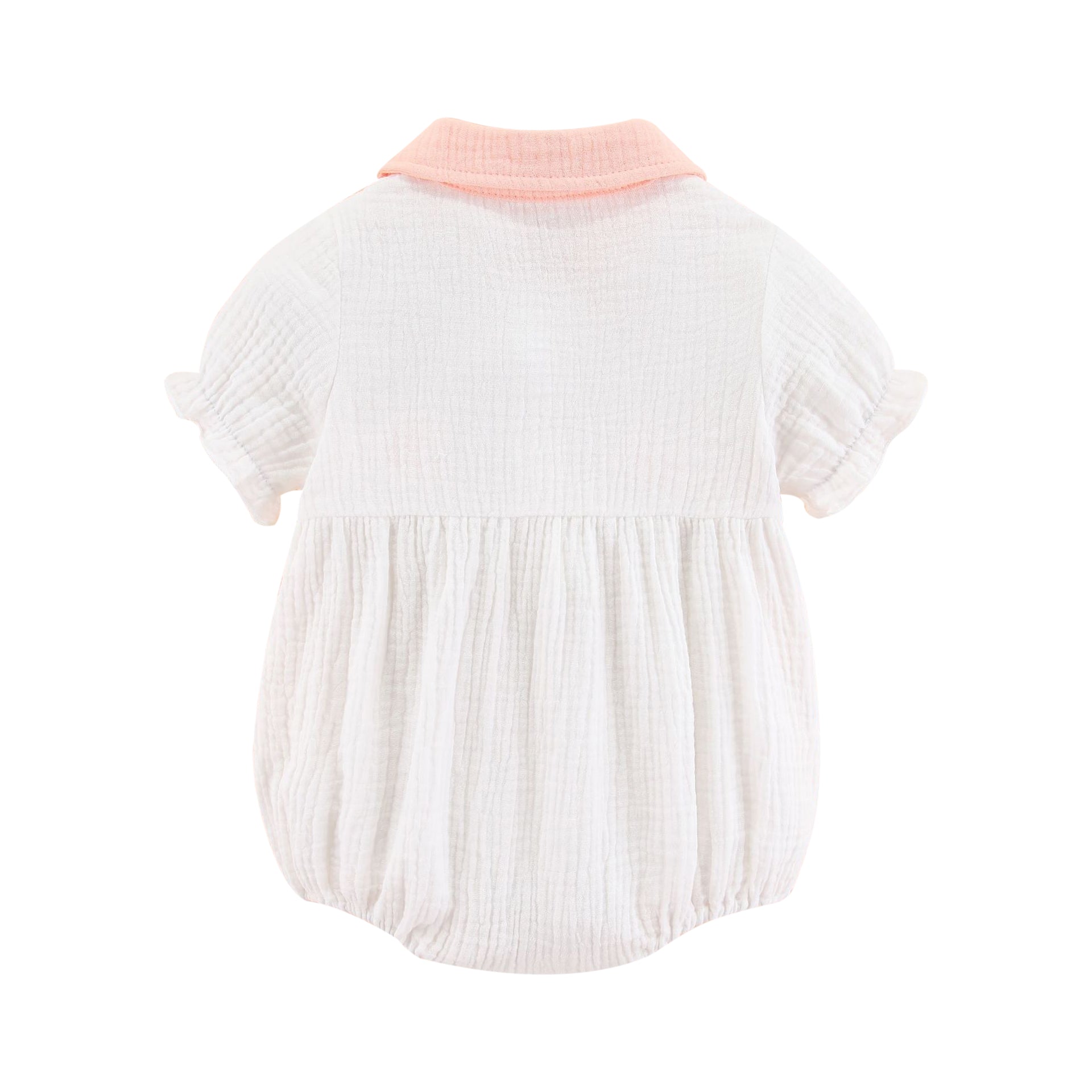 White Infant Girls Cotton Rompers