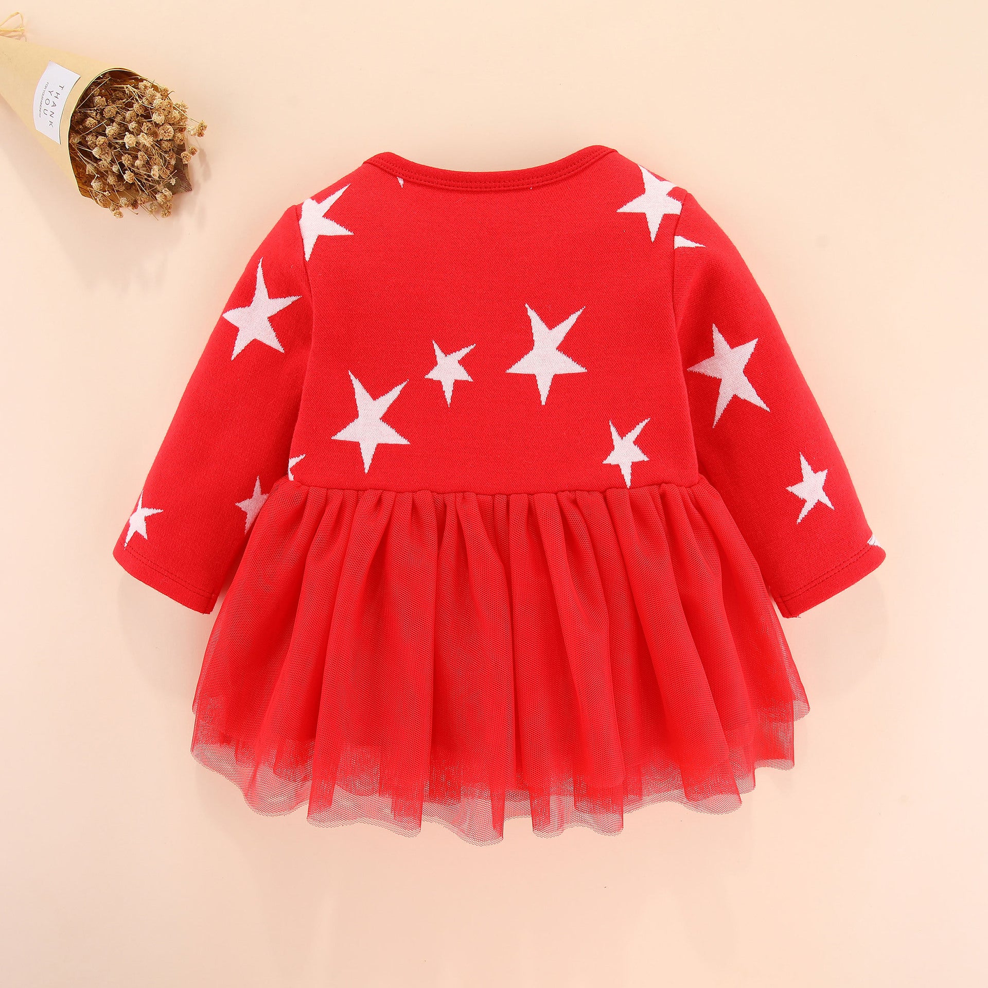 Infnats Girls Red Conversational Printed Fit & Flare Dress