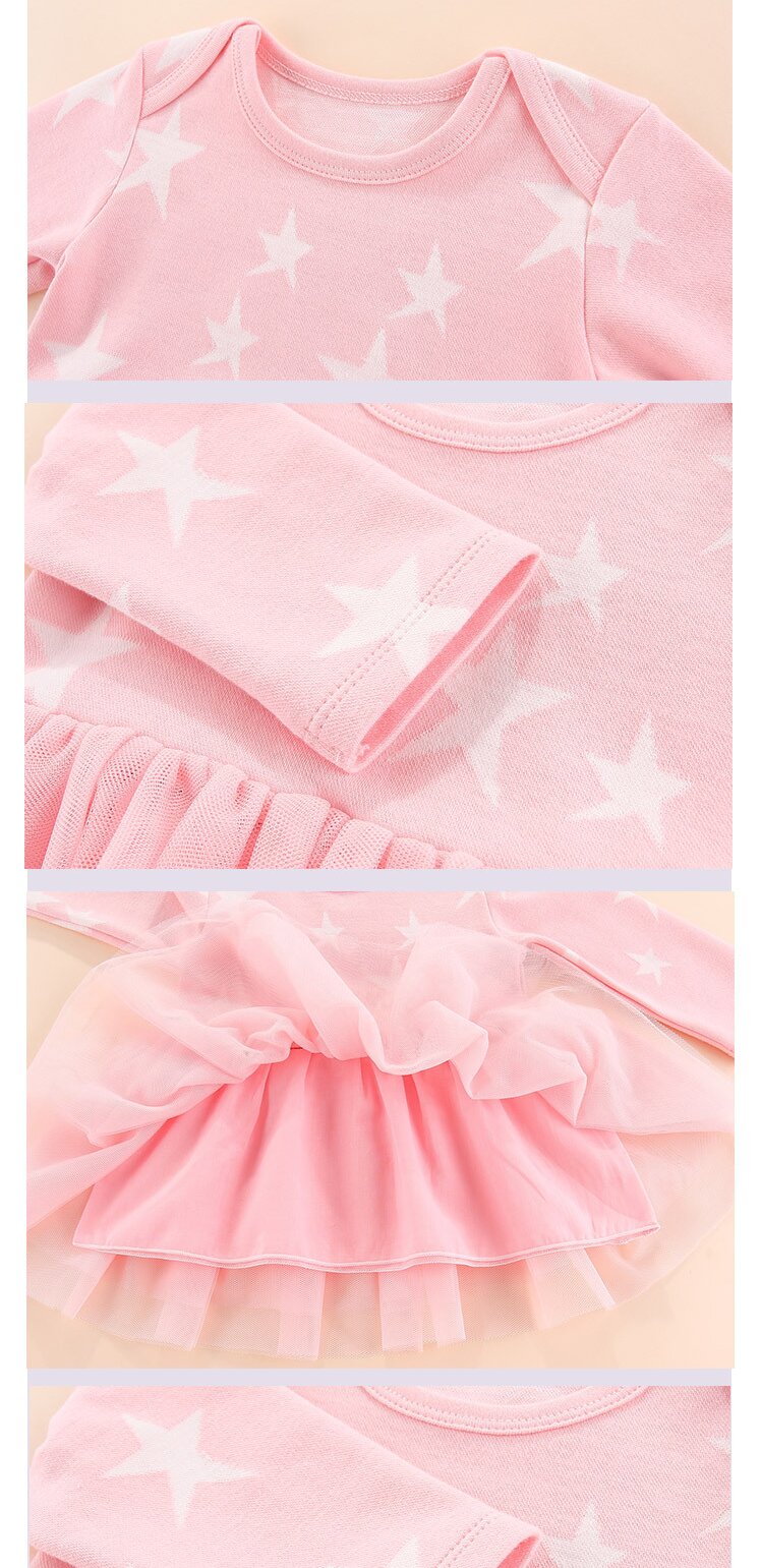 Infants Girls Pink Conversational Printed Cotton A-Line Dress