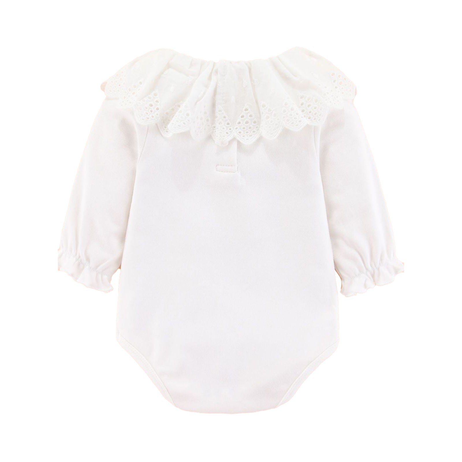 Infants Girls White Cotton Bodysuit