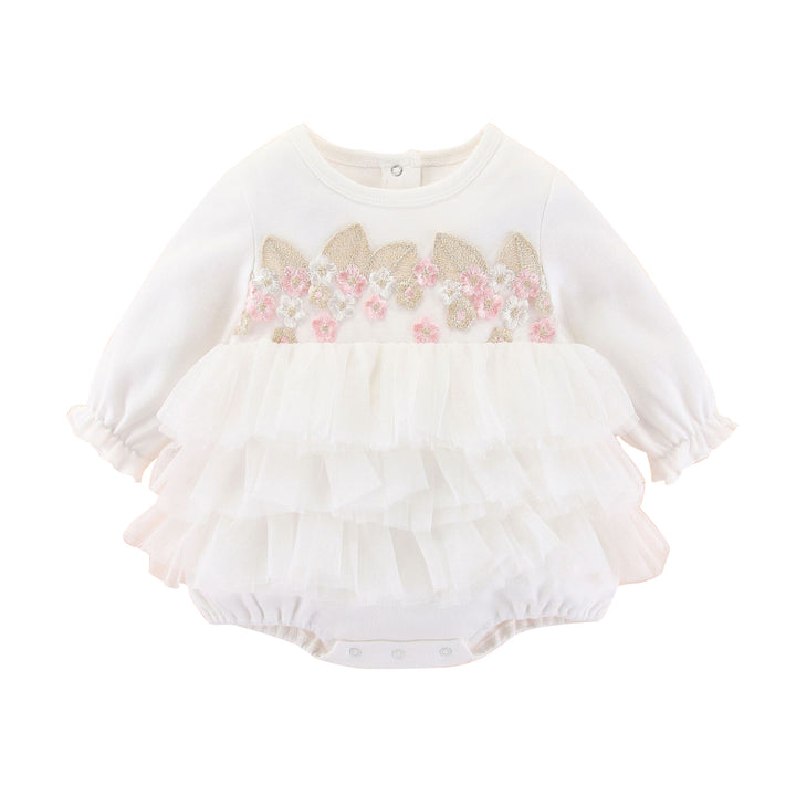 White Infant Girls Cotton Rompers