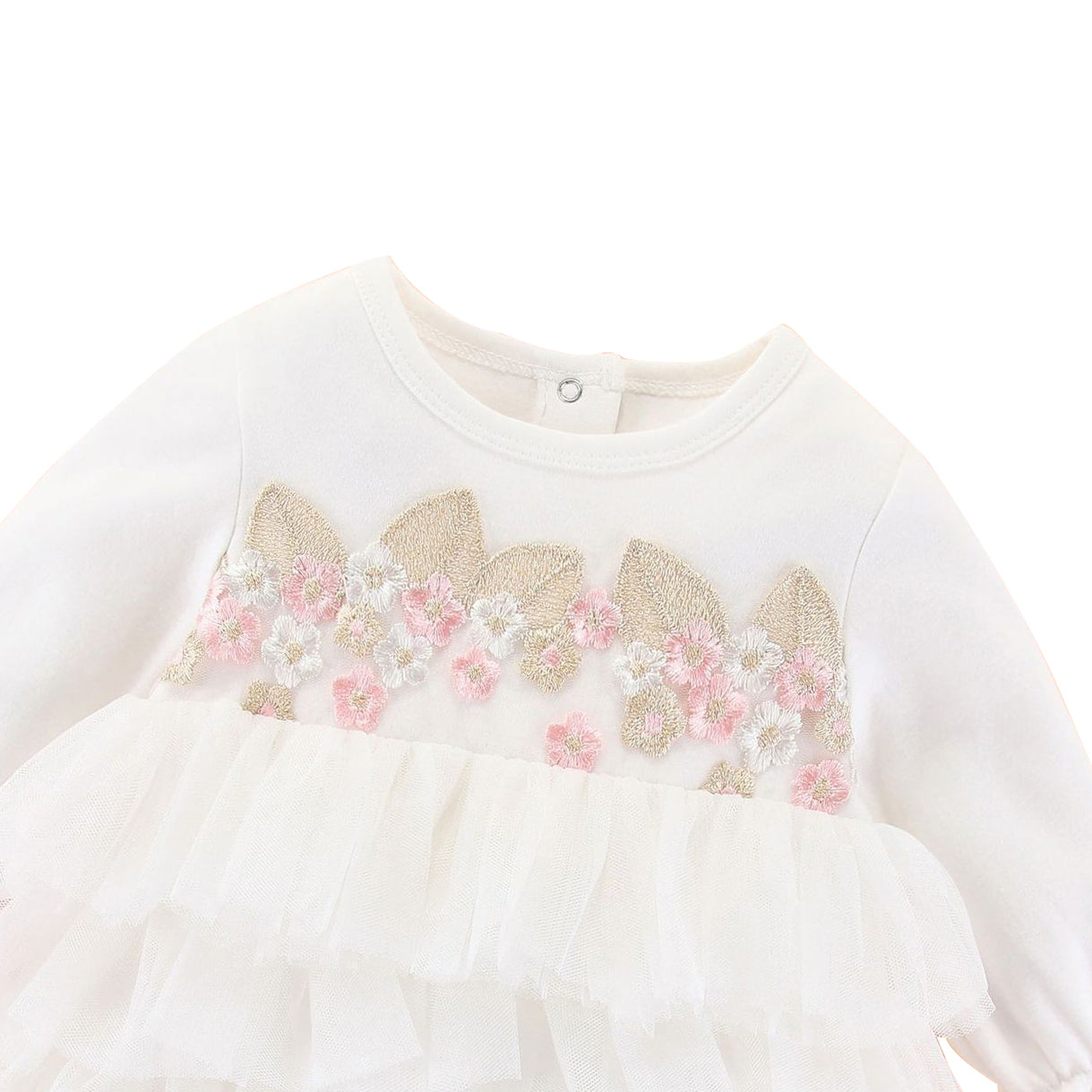 White Infant Girls Cotton Rompers