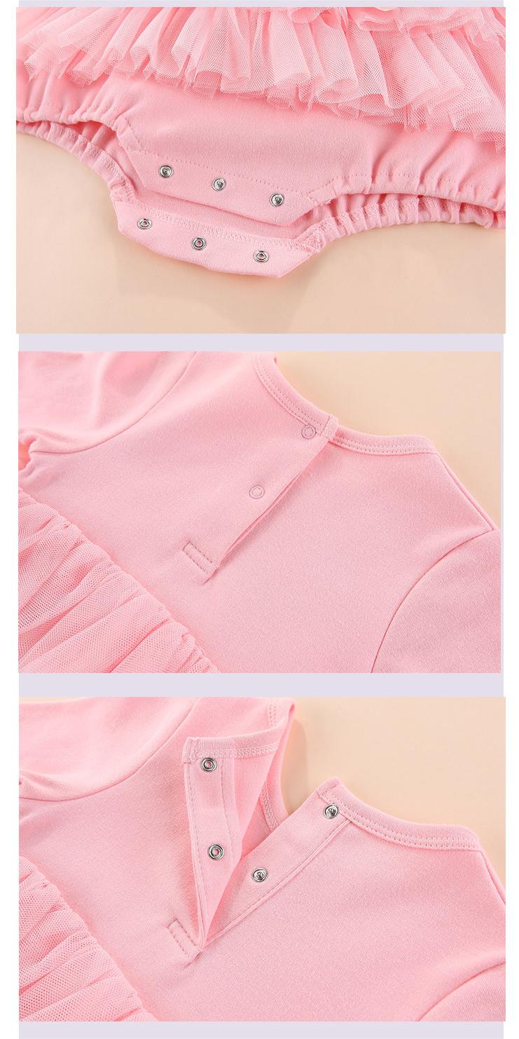 Infant Girls Embroidered Layered Cotton Rompers