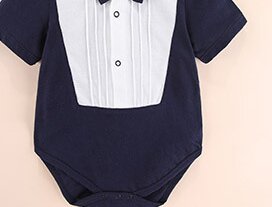 Kids-Boys Solid Rompers