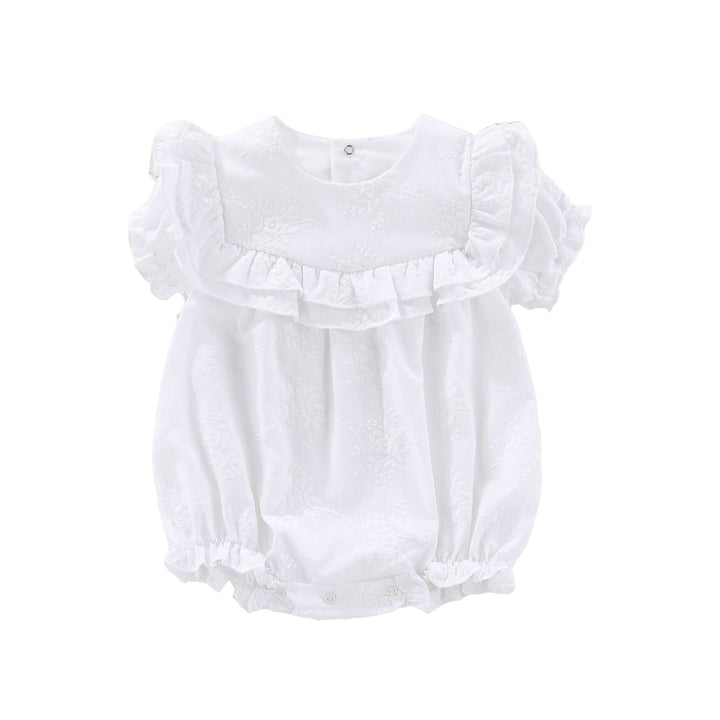 Kids-Girls Ruffles And Frills Detailed Rompers
