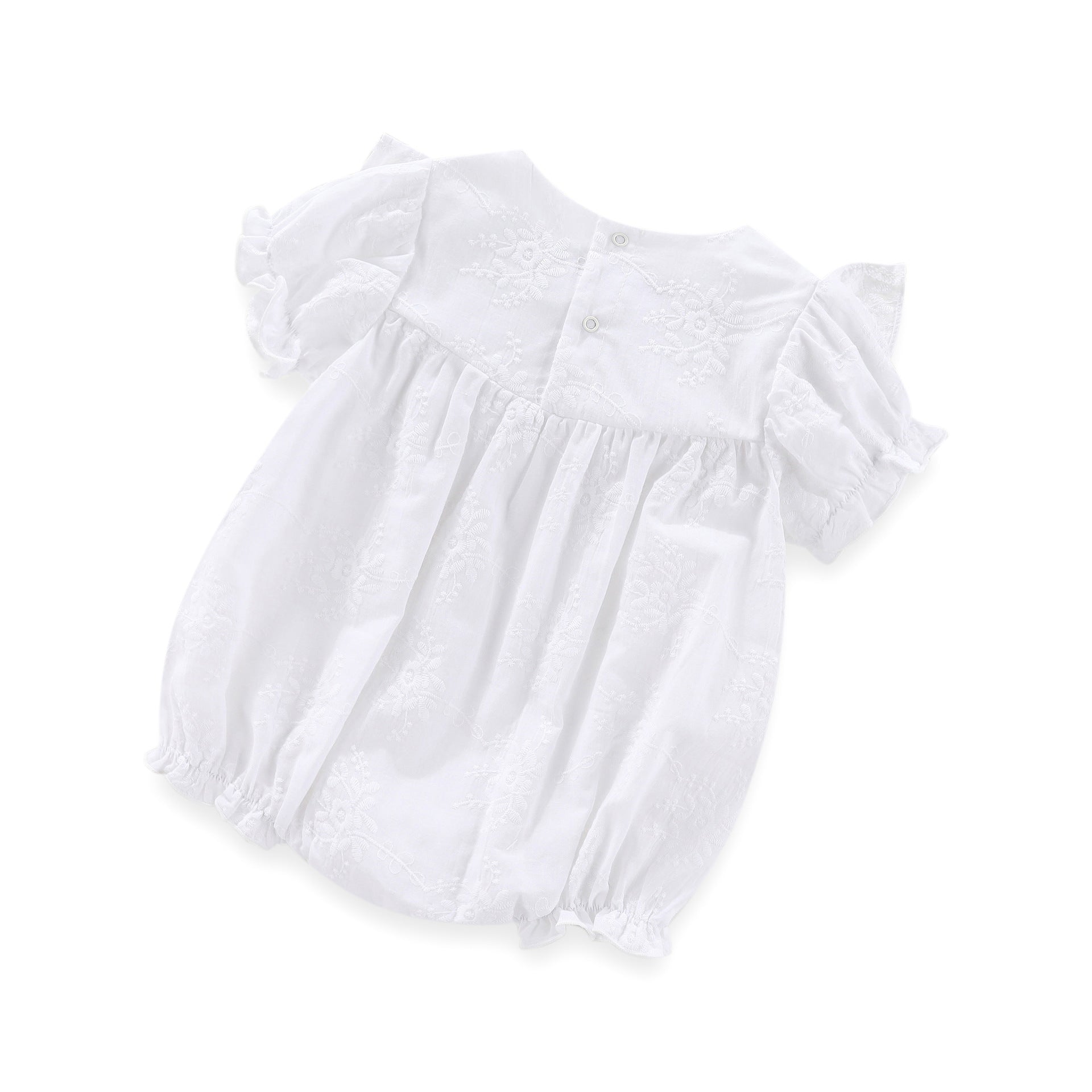 Kids-Girls Ruffles And Frills Detailed Rompers