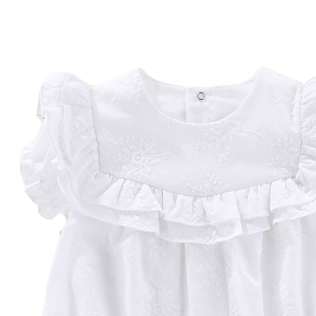 Kids-Girls Ruffles And Frills Detailed Rompers