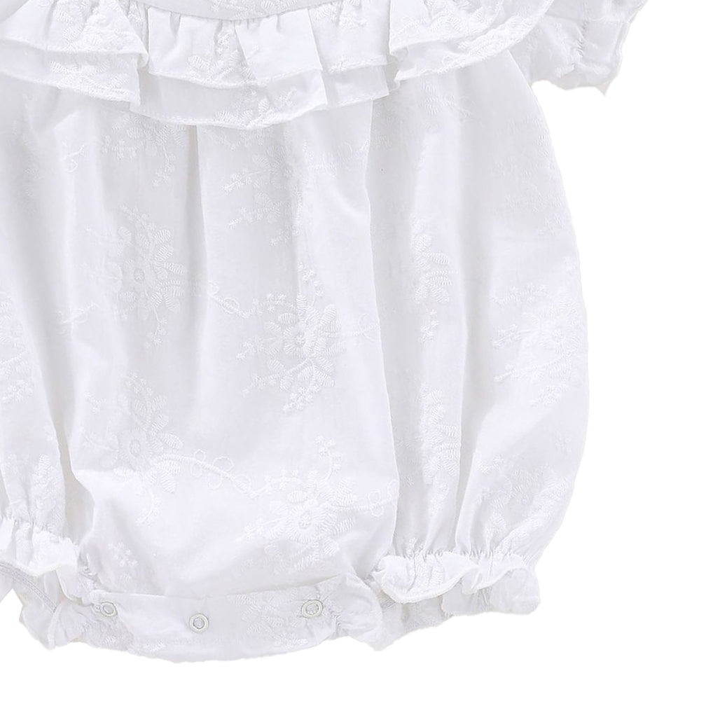 Kids-Girls Ruffles And Frills Detailed Rompers