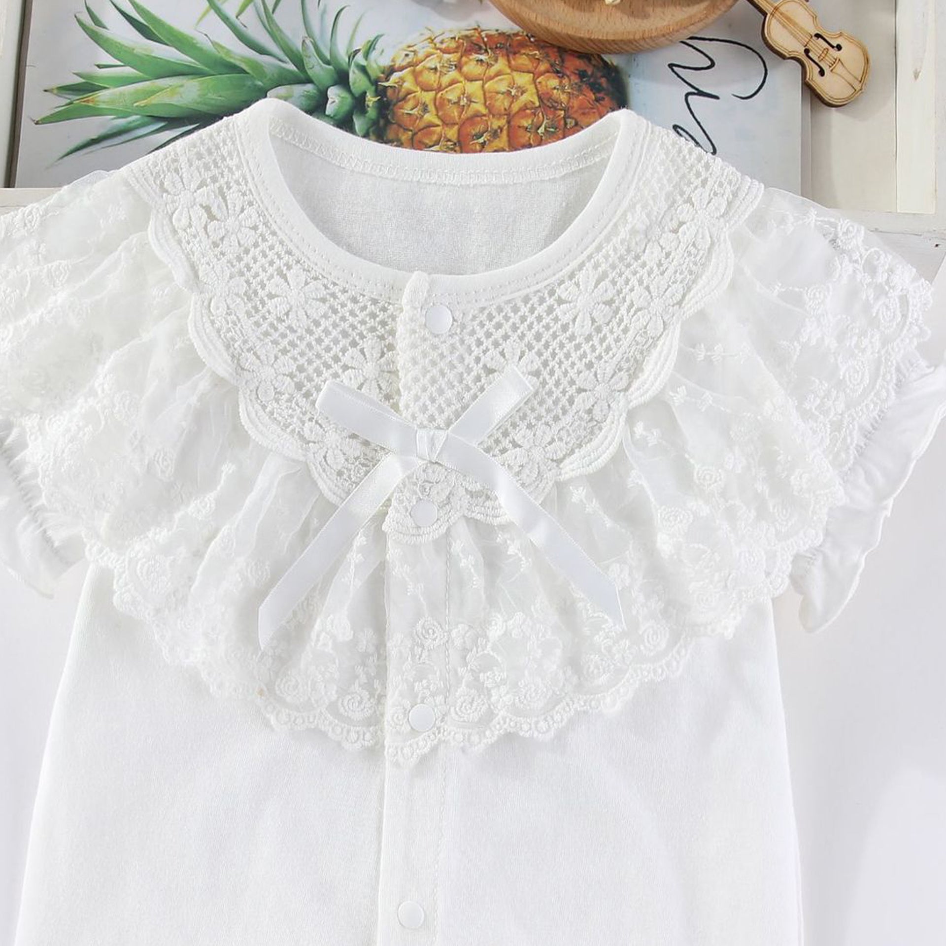 Infant Girls Self-Designed Cotton Rompers
