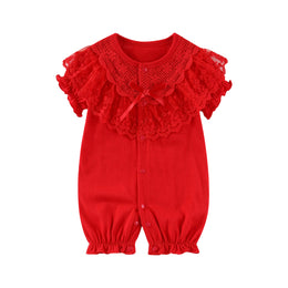 Infant Girls Self-Designed Cotton Rompers