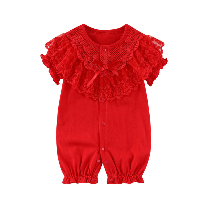 Infant Girls Self-Designed Cotton Rompers