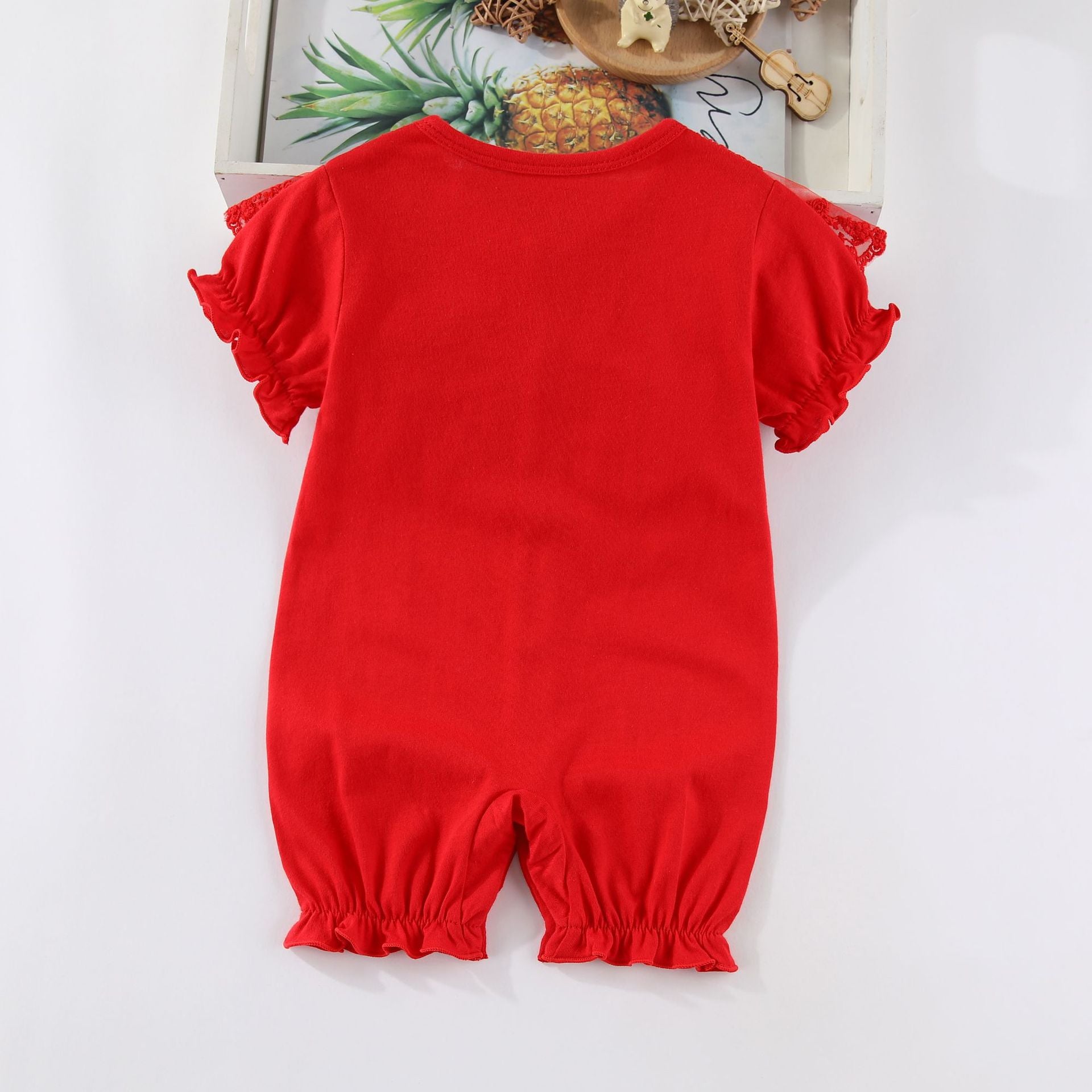 Infant Girls Self-Designed Cotton Rompers