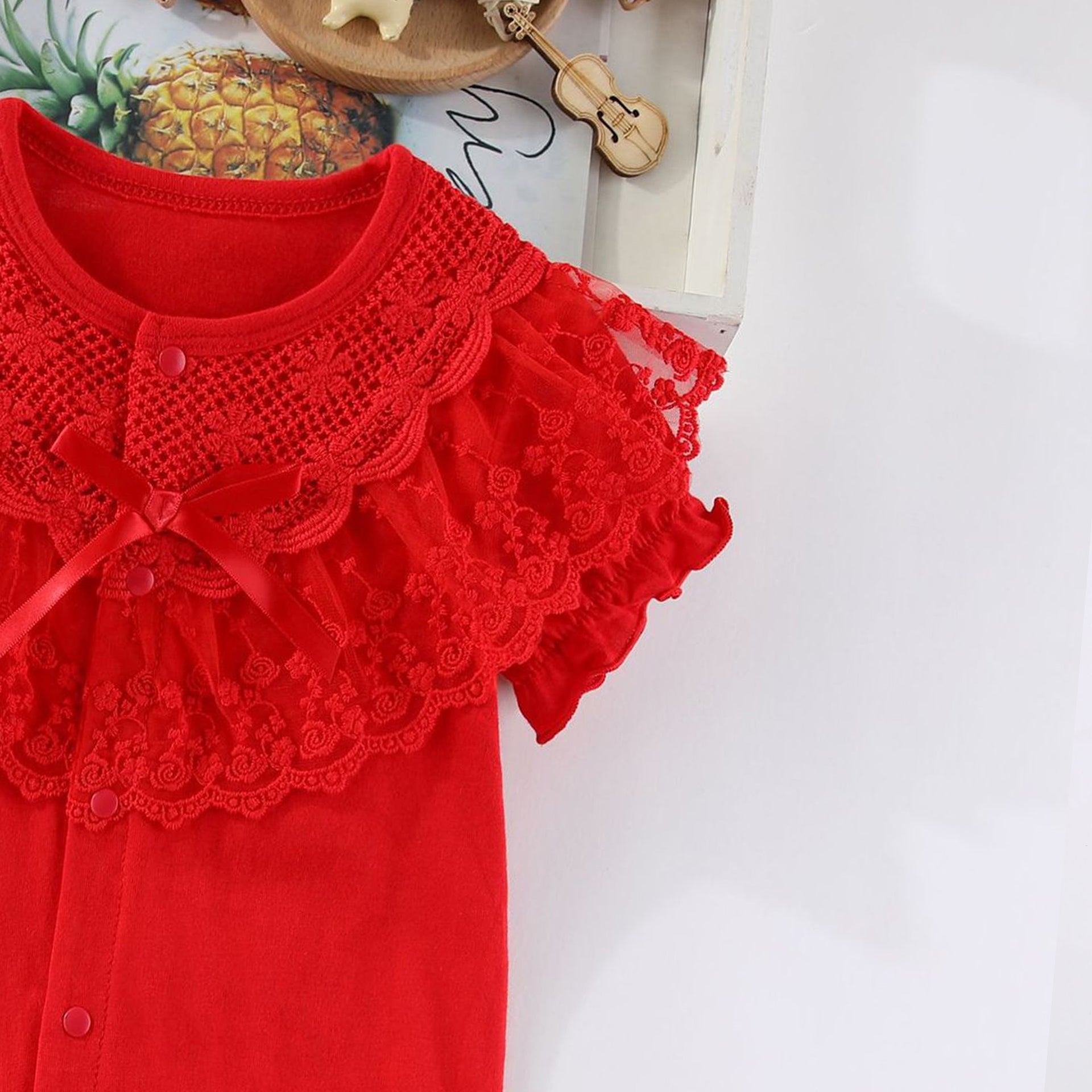 Infant Girls Self-Designed Cotton Rompers