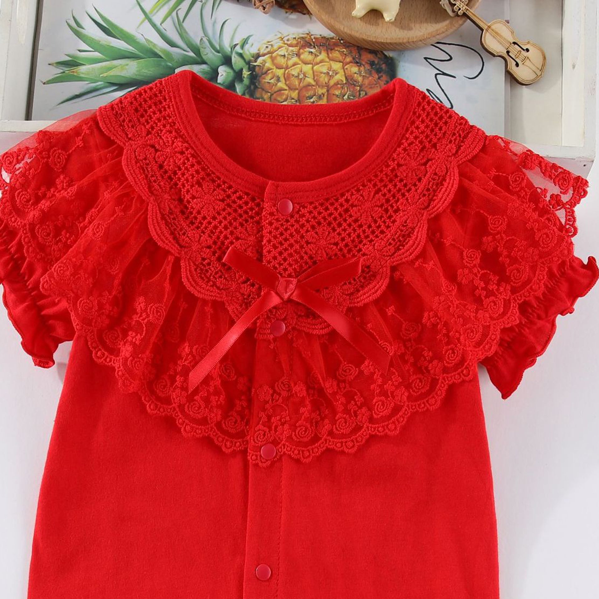Infant Girls Self-Designed Cotton Rompers