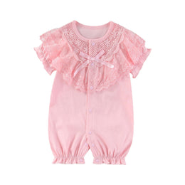 Infant Girls Self-Designed Cotton Rompers