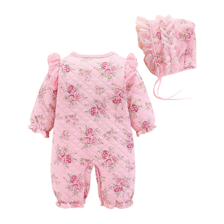Pink Infants Girls Cotton Rompers