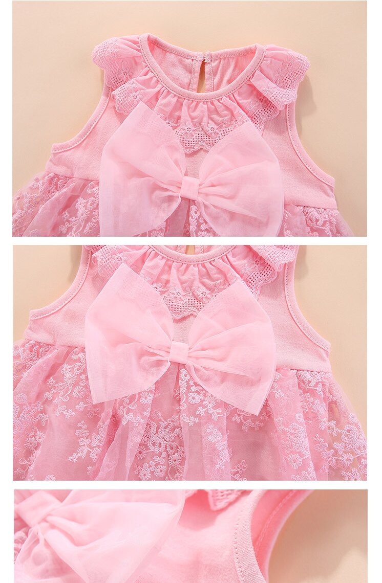 Kids-Girls Lace Detailed Dress Style Rompers