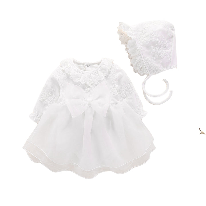 Kids-Girls Self Design Dress Style Rompers Comes With A Cap