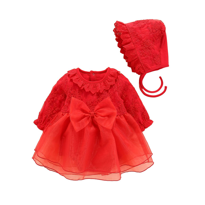 Kids-Girls Self Design Dress Style Rompers Comes With A Cap