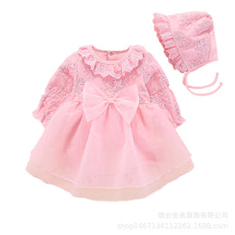 Kids-Girls Self Design Dress Style Rompers Comes With A Cap