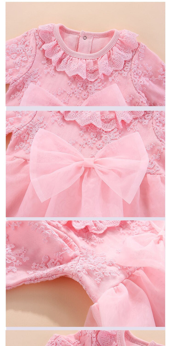 Kids-Girls Self Design Dress Style Rompers Comes With A Cap