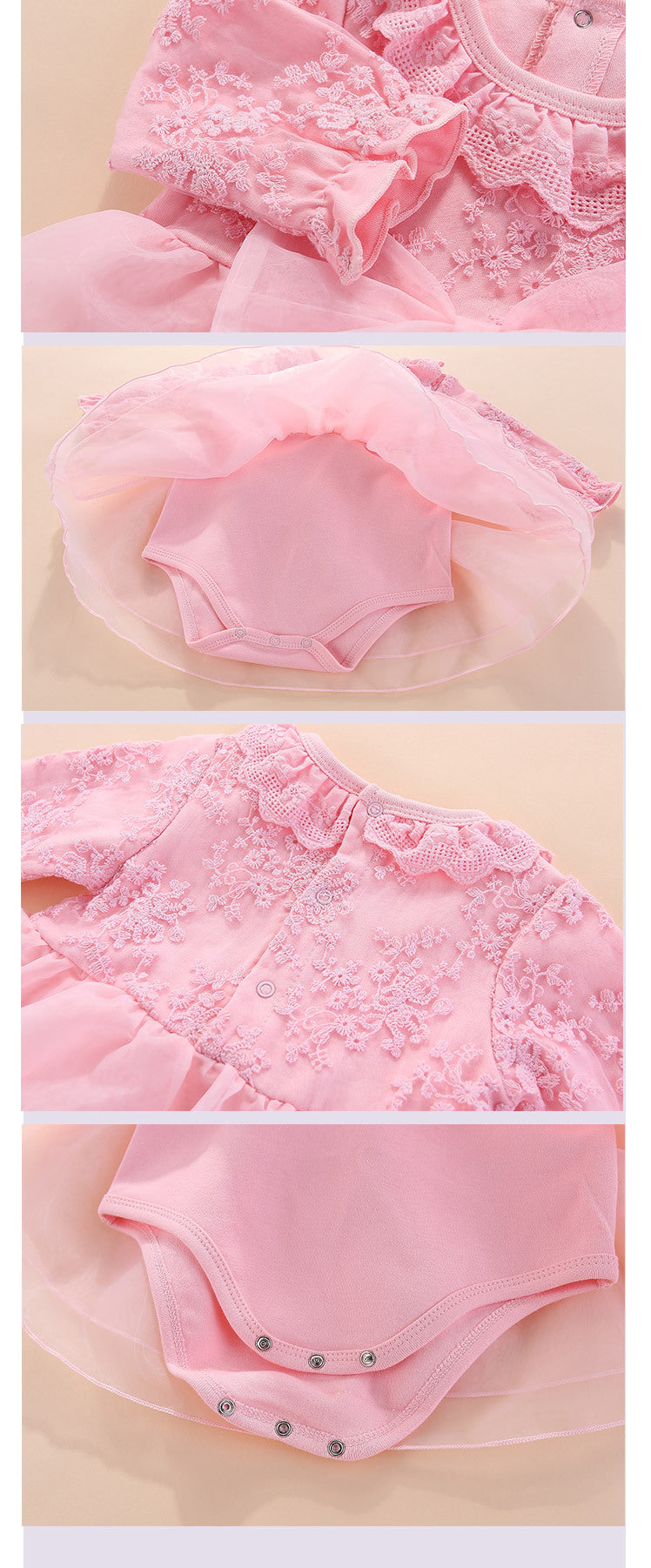 Kids-Girls Self Design Dress Style Rompers Comes With A Cap