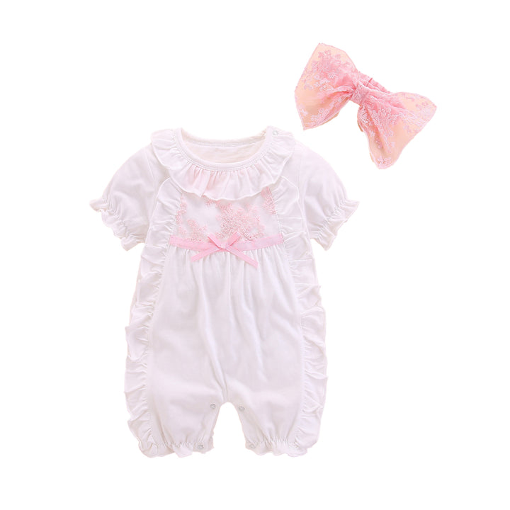 Kids-Girls Rompers Comes With A Bow