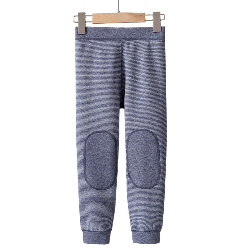 Boys Blue Easy Wash Cotton High-Rise Joggers