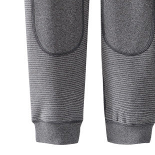 Boys Grey Striped High-Rise Easy Wash Joggers