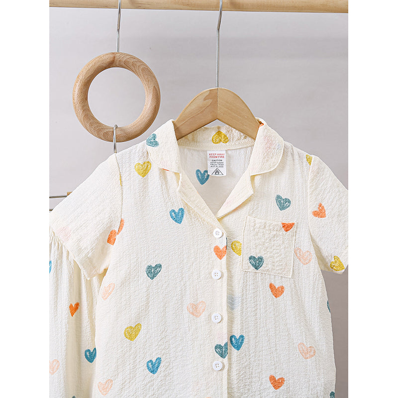 Girls Printed Shirt With Short