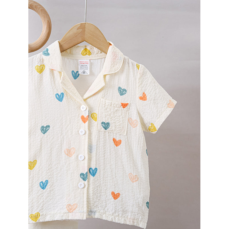 Girls Printed Shirt With Short