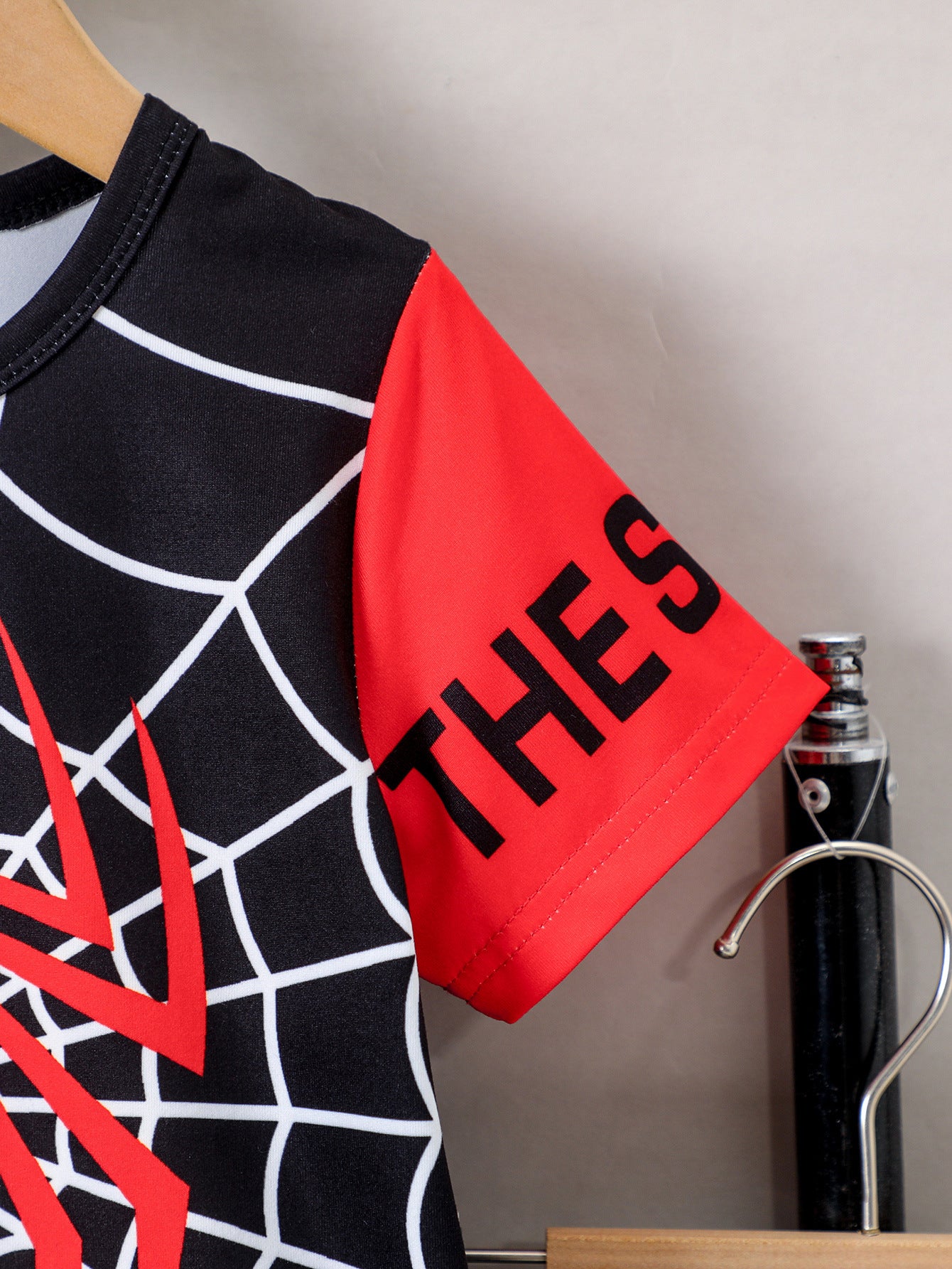 Boys Spider Man Printed Short Sleeves T-shirt with Shorts