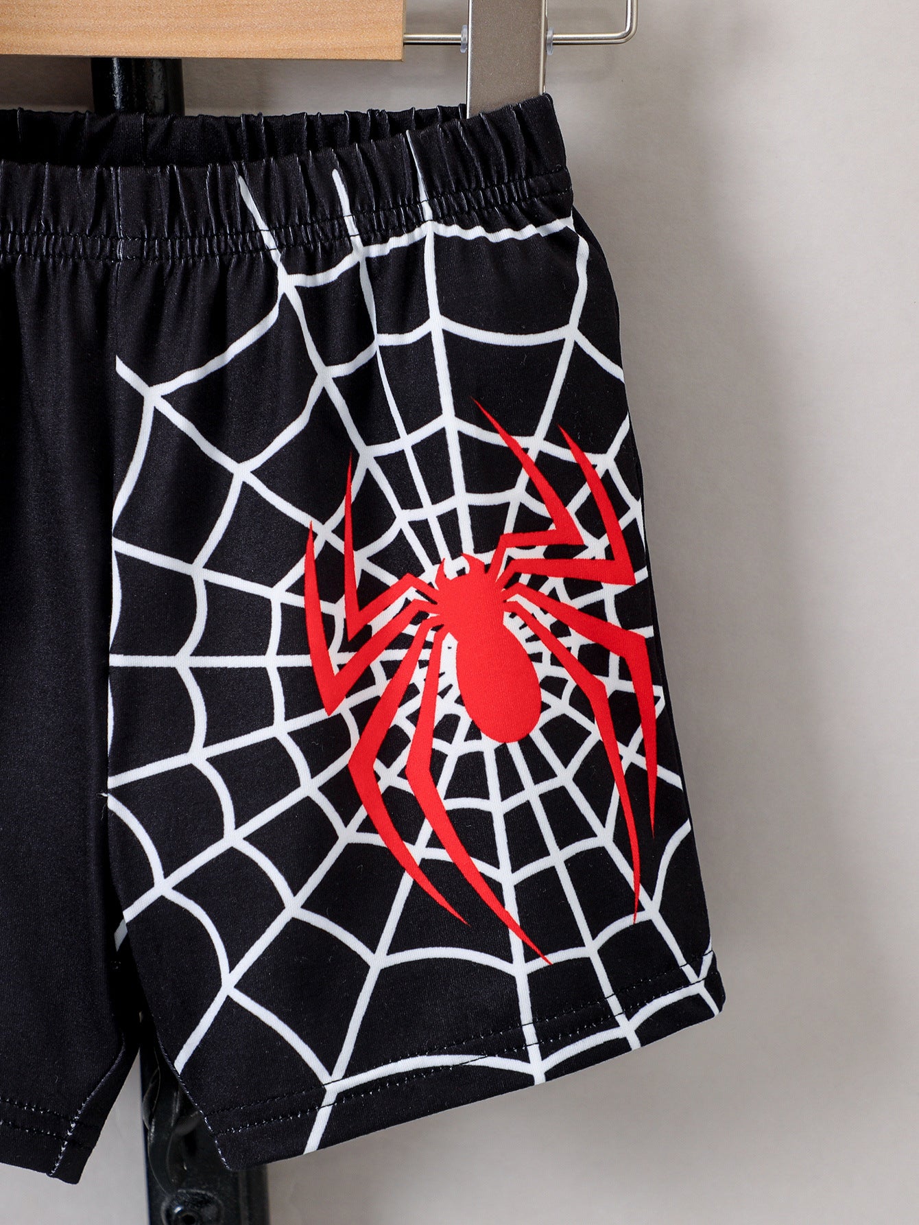 Boys Spider Man Printed Short Sleeves T-shirt with Shorts