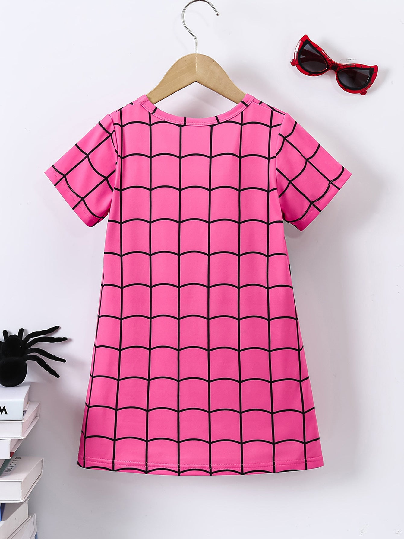 Girls Checked Fit & Flare Dress