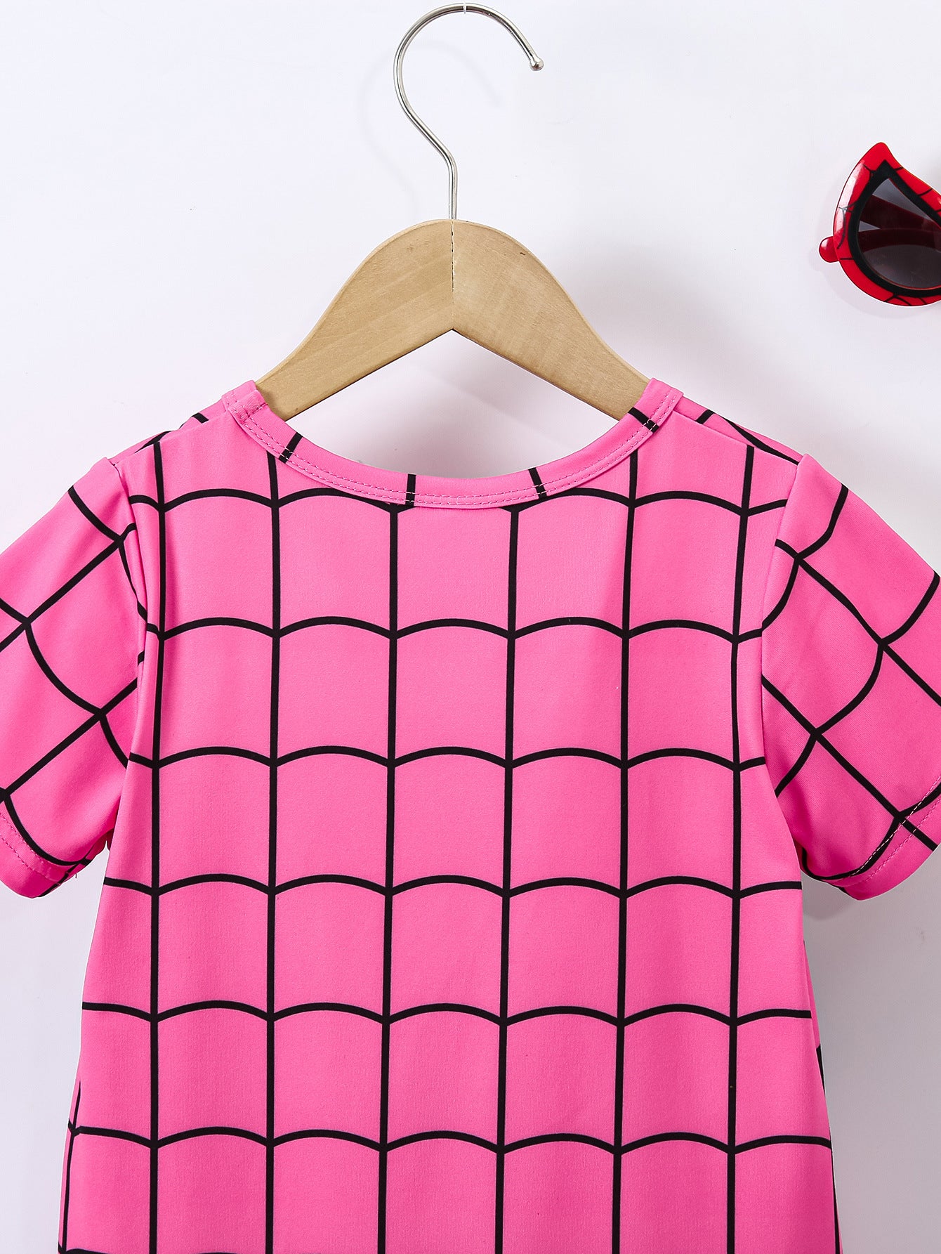Girls Checked Fit & Flare Dress