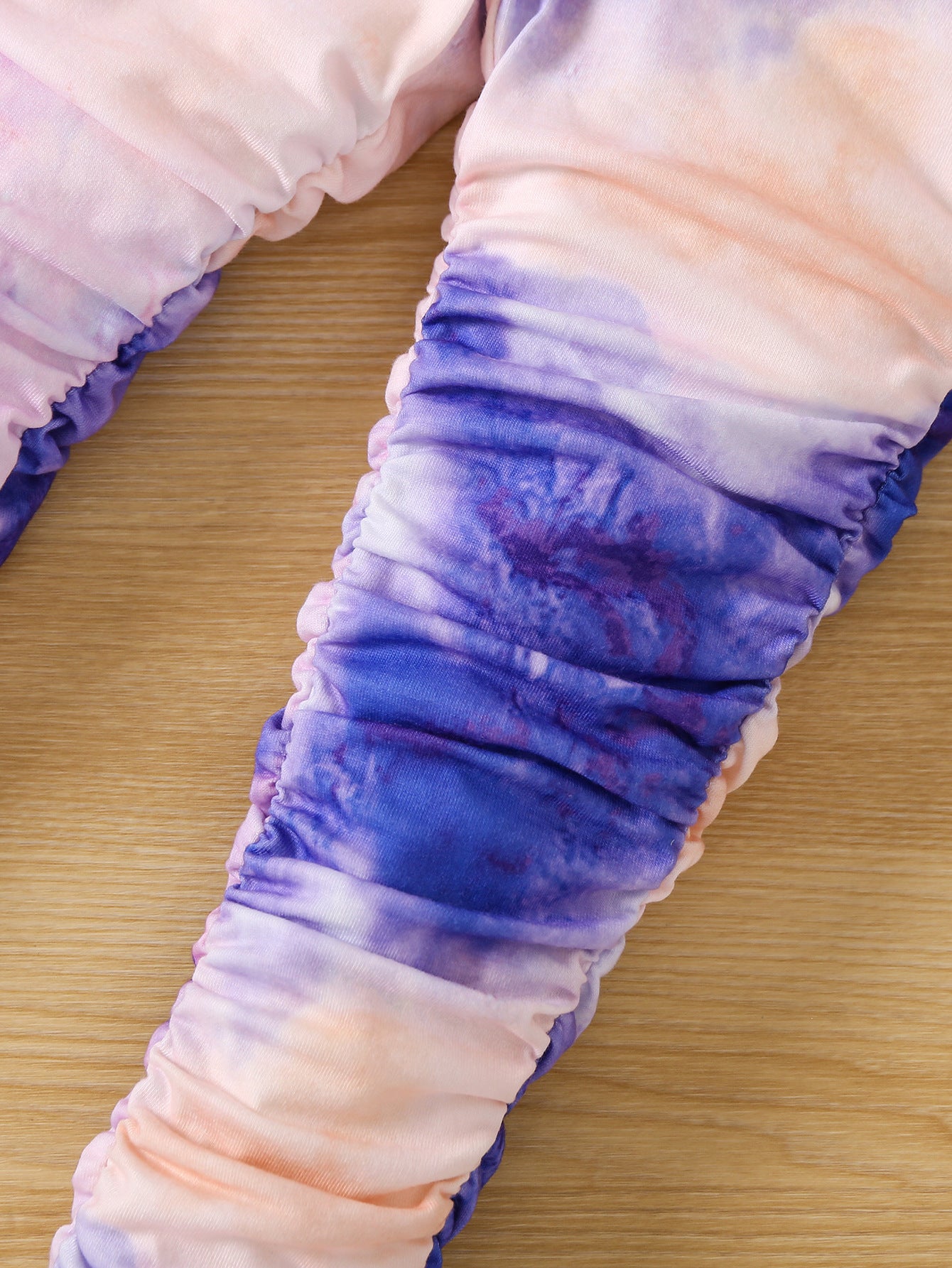 Girls Purple & Pink Dyed Top with Pyjamas