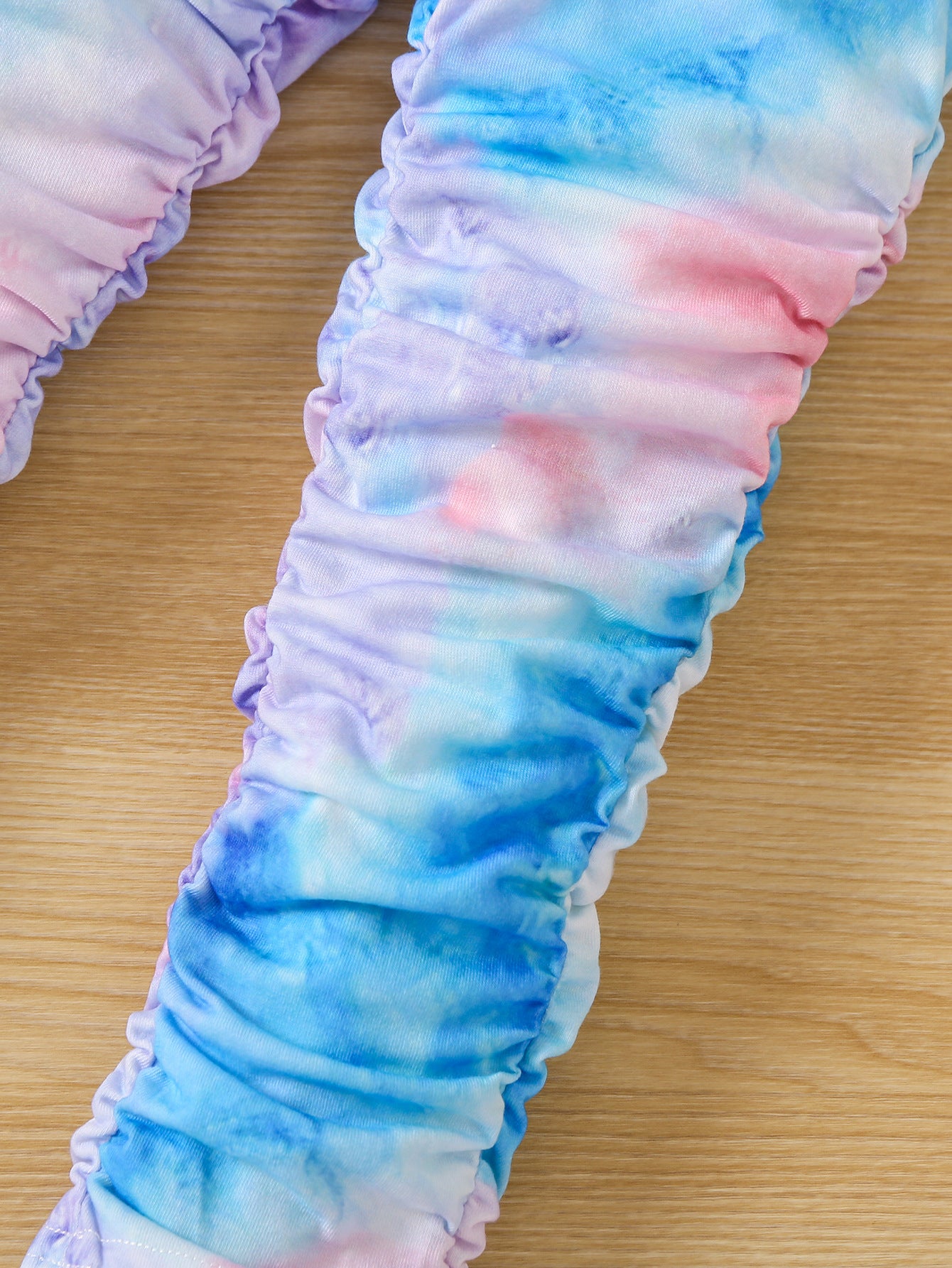 Girls Blue & Orange Dyed Top with Pyjamas