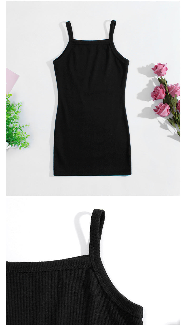 Girls Black Bodycon Dress