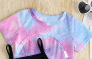 Girls Purple & Blue Shoulder Straps Printed Cotton Pinafore Dresses
