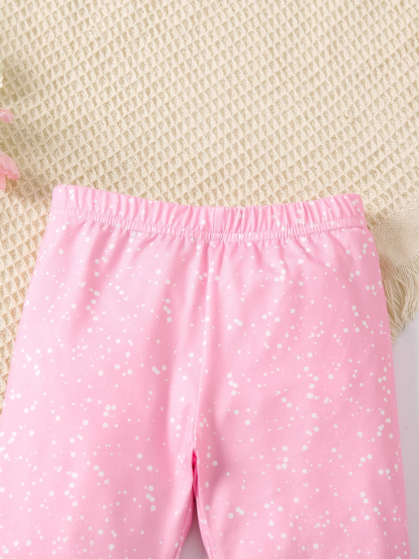 Girls Pink Mid-Rise Easy Wash Regular Trousers