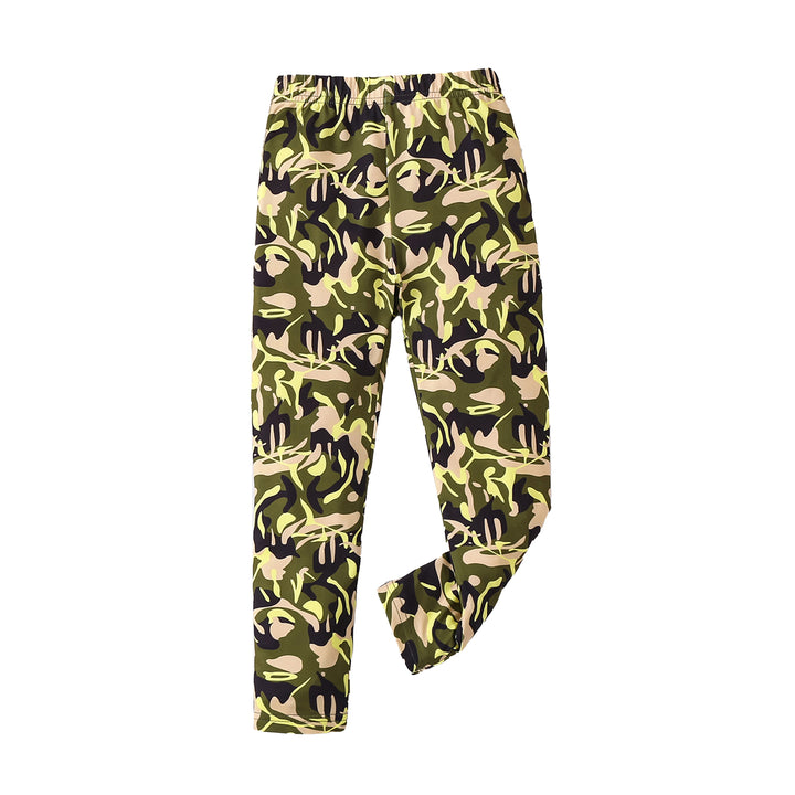 Girls Yellow & Green Mid-Rise Easy Wash Regular Trousers