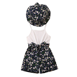 Girls Green Floral Printed Fit & Flare Dress