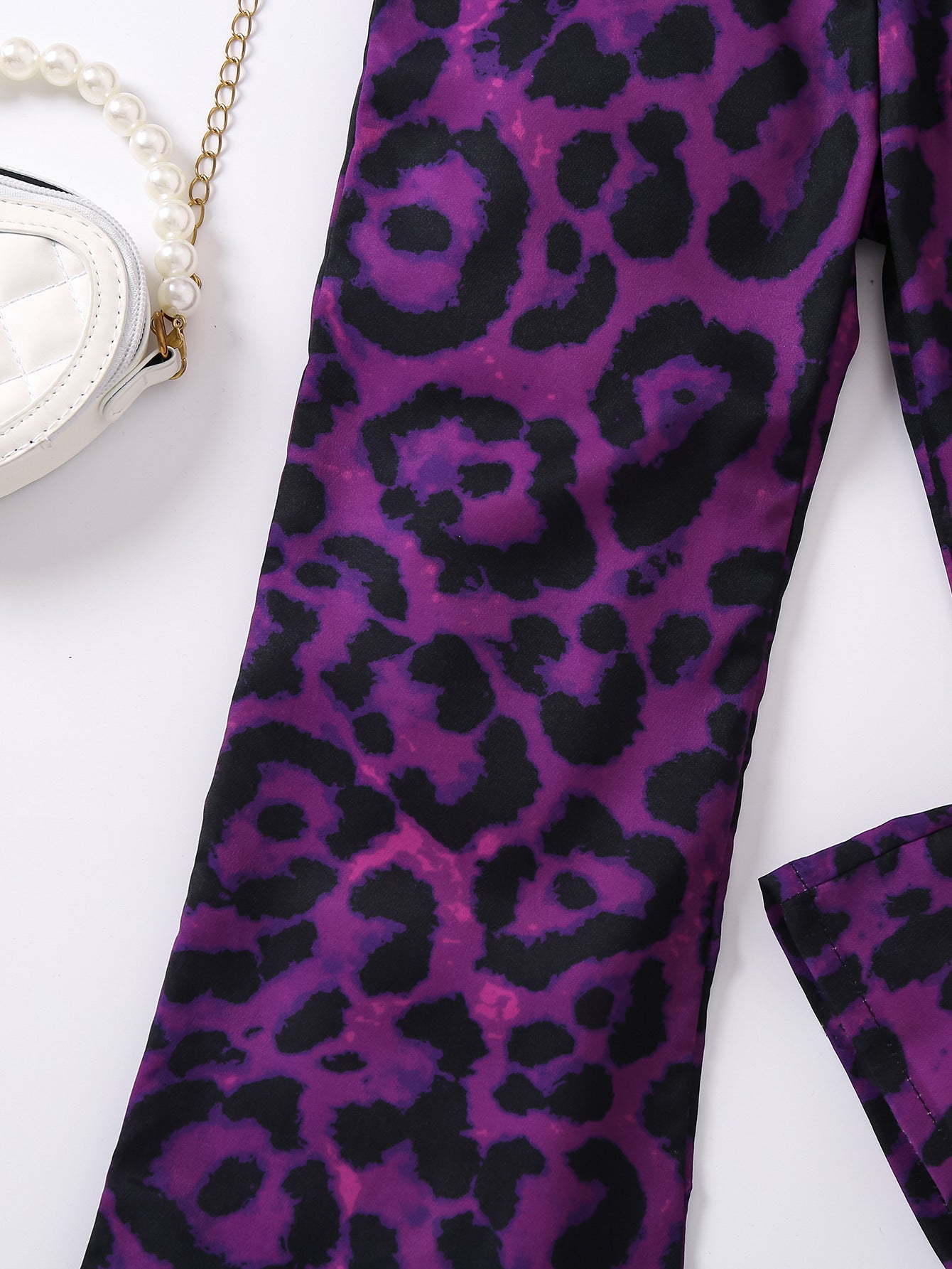 Girls Loose Fit Animal Printed Mid-Rise Trousers