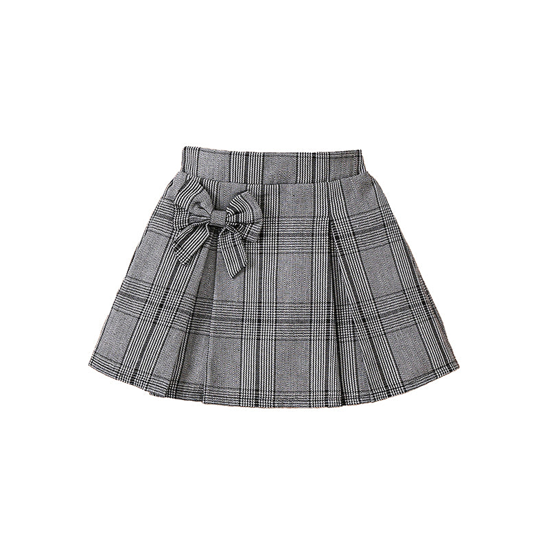 Girls Checked Mini Skirts