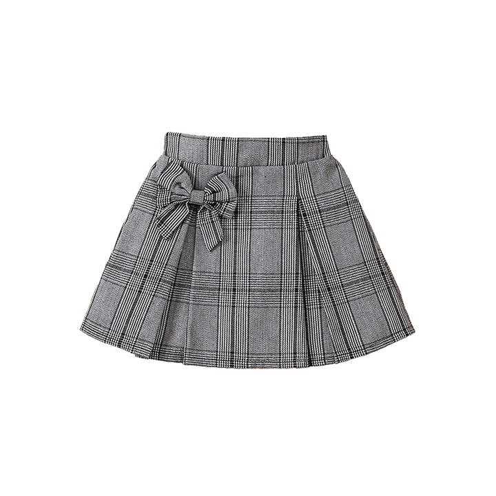 Girls Checked Mini Skirts