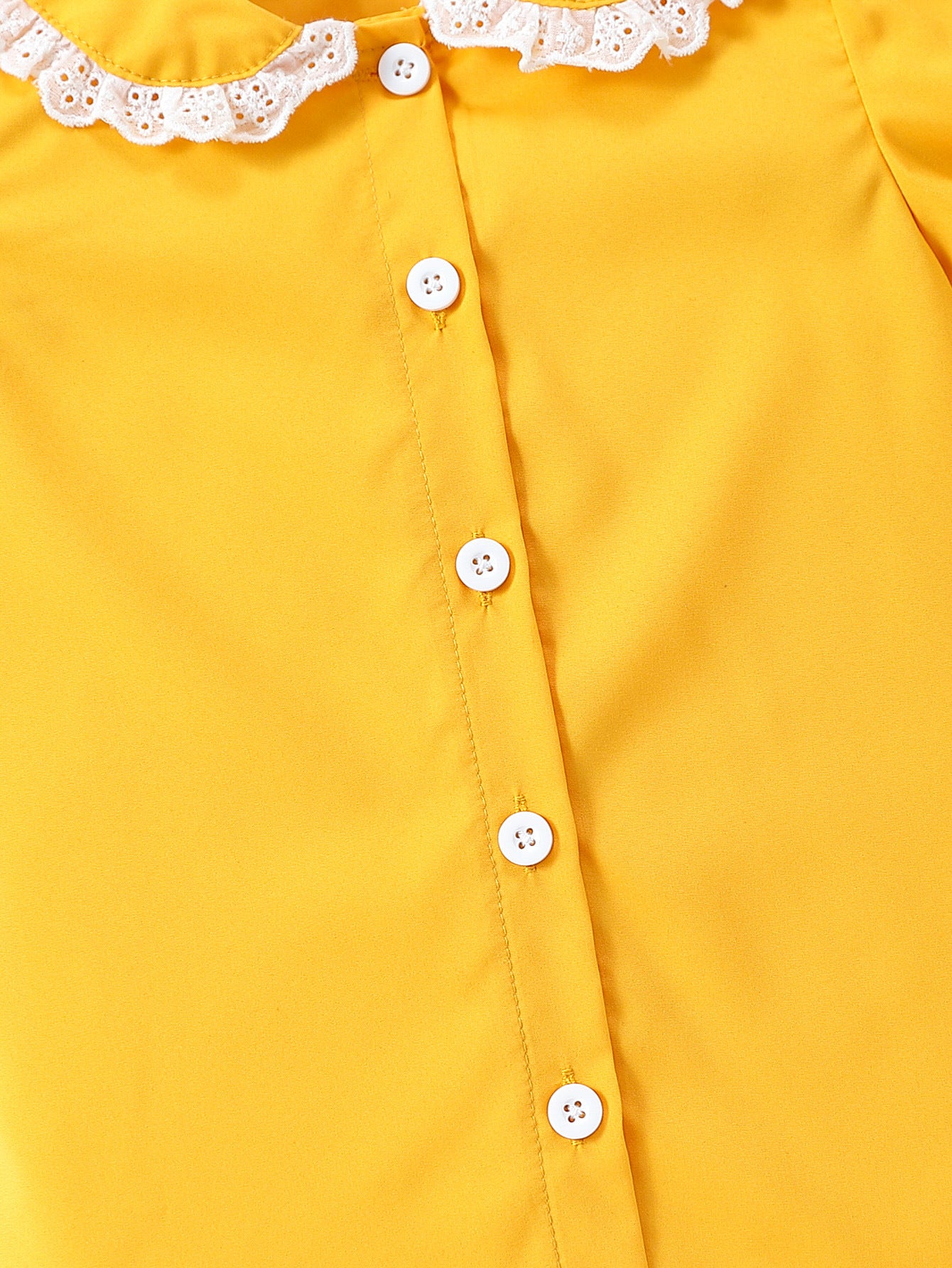 Solid Peter Pan Collar Casual Shirt